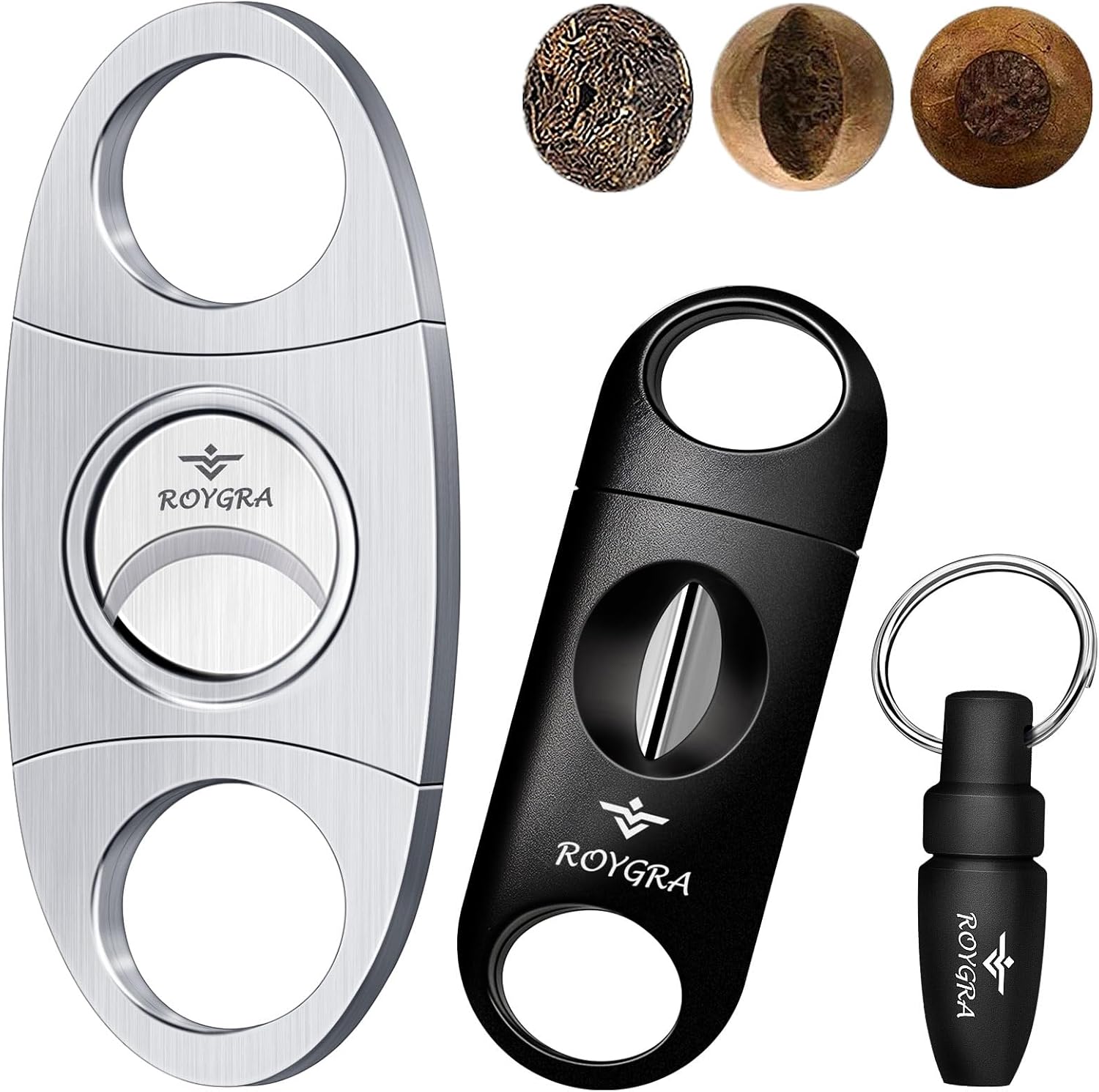 Men Accessories Usa - Cigar Cutter Set 3 Pack, Stainless