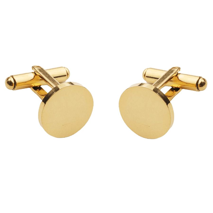 Men Accessories Usa - Blank Cufflink Classic Stainless Steel Cufflinks