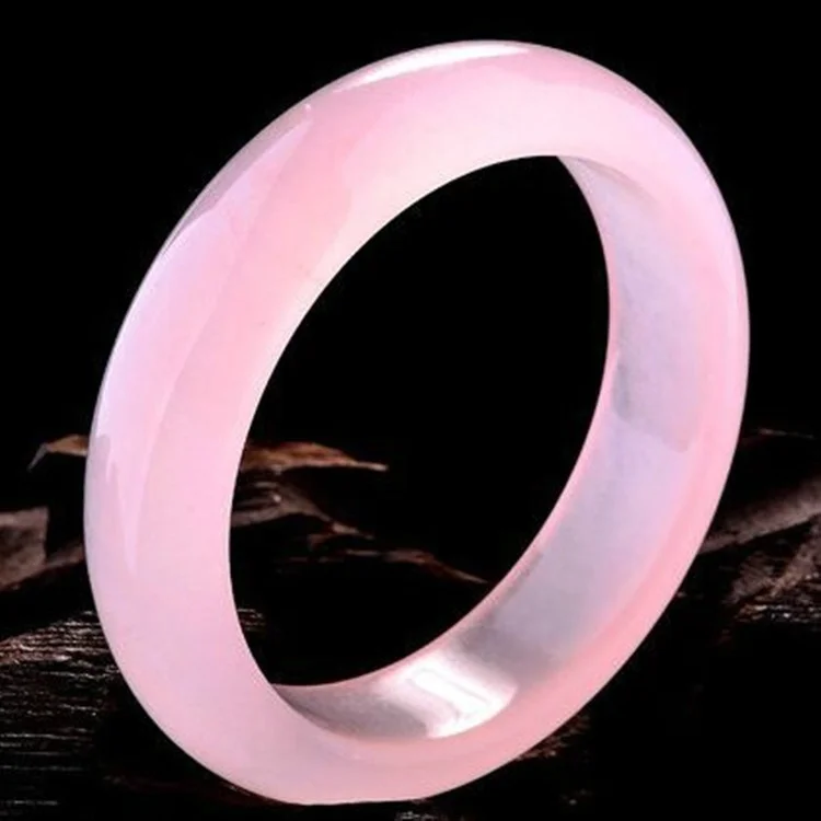 Men Accessories Jewellery - Genuine Natural Pink Jade Bangle Bracelet