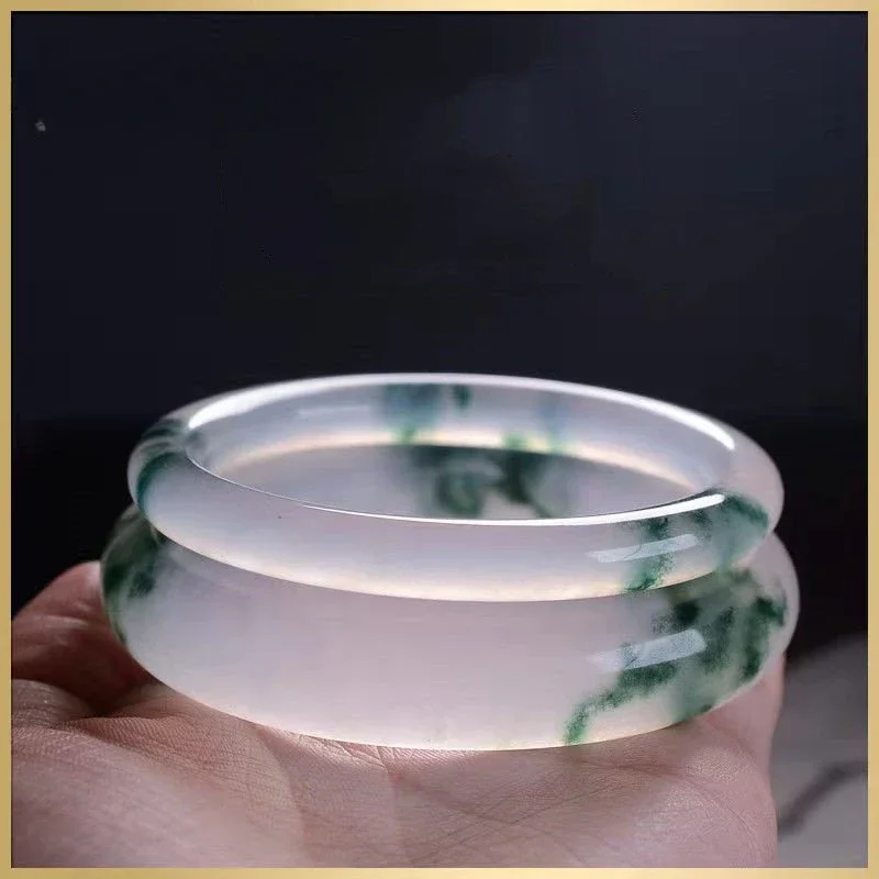Men Accessories Jewellery - Natural Green Jadeite Bangle Jade Bracelet