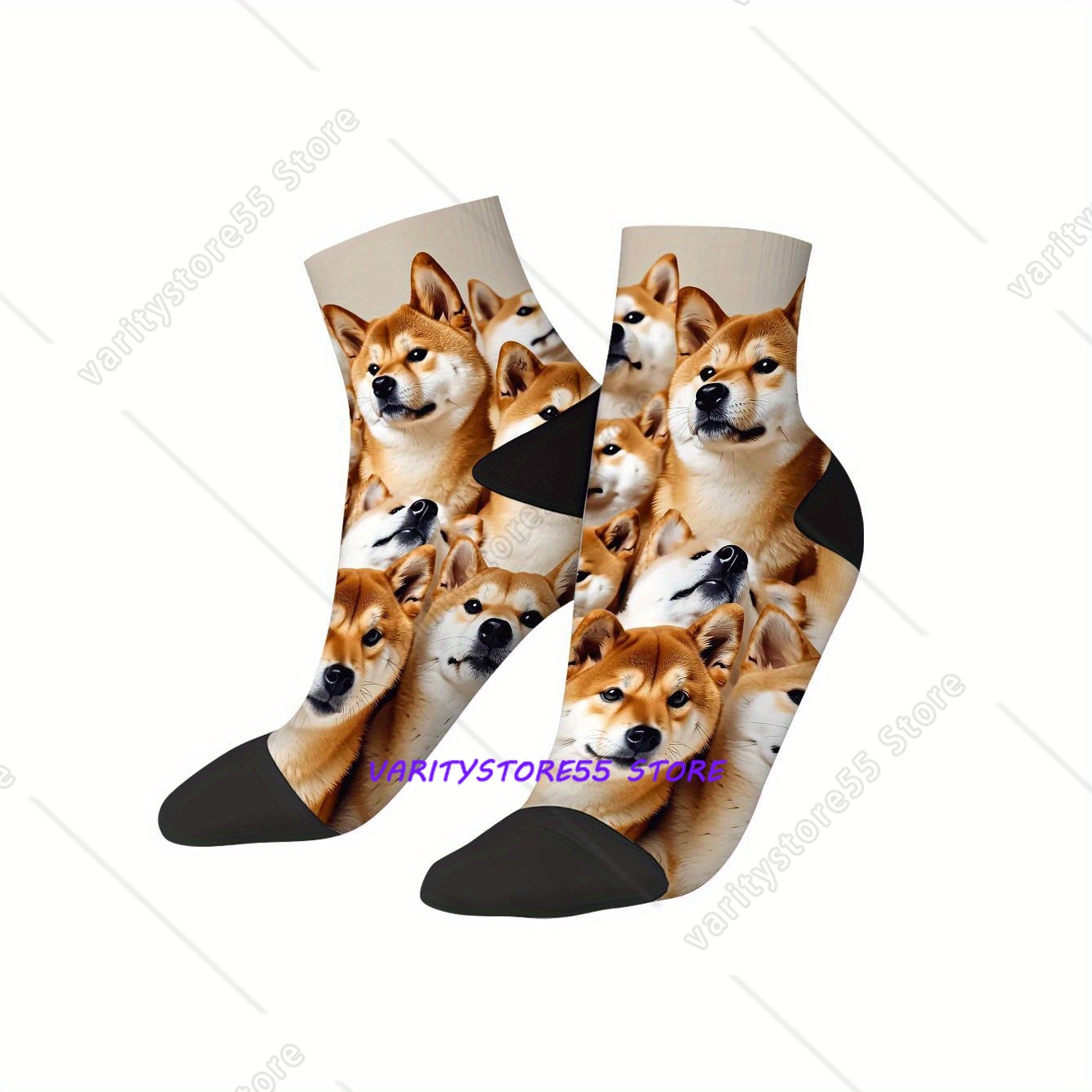 Men'S Accessories Fashion - Cute Shiba Inu Print Ankle Socks