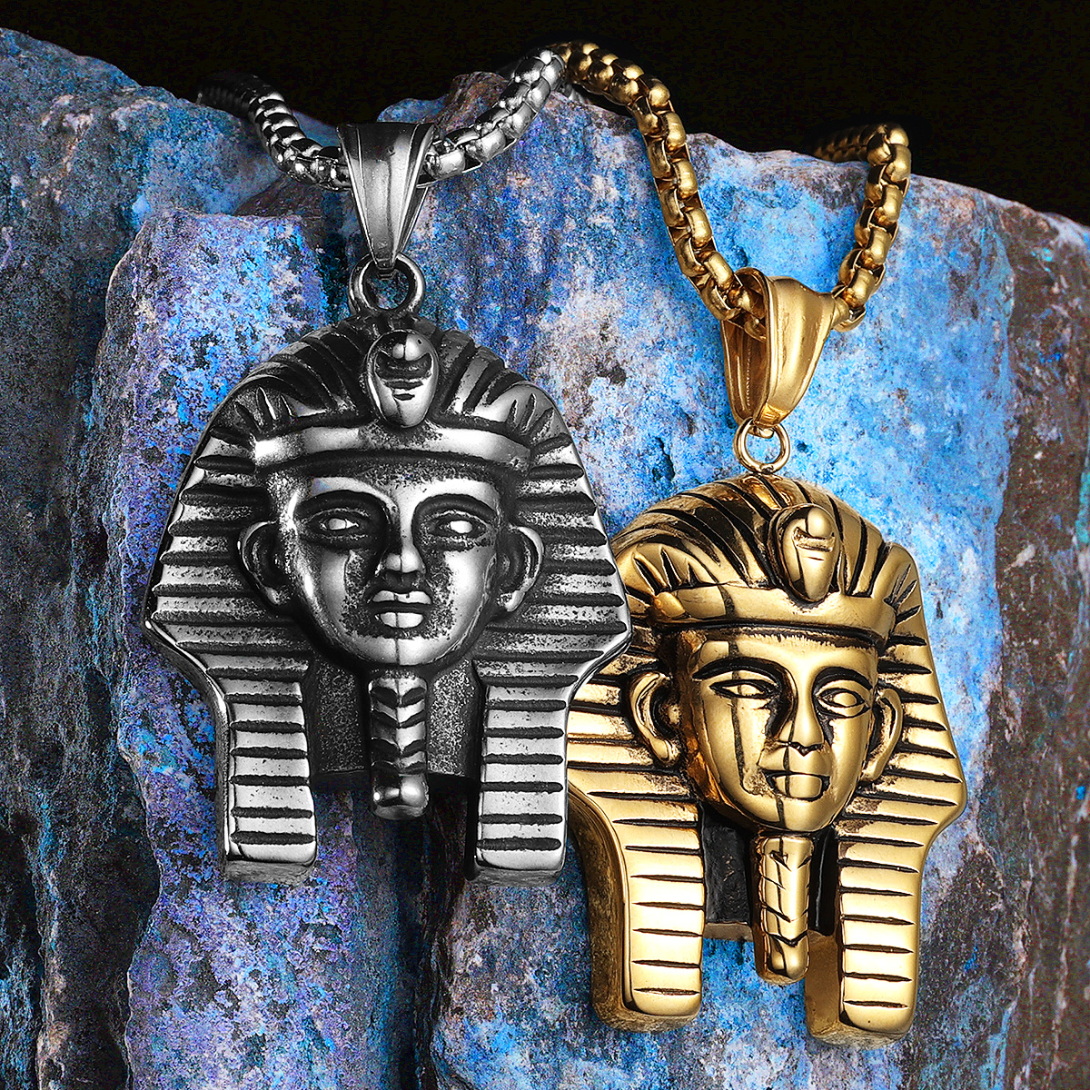 Men Accessories Egypt - Egypt Pharaoh Sphinx Men Necklaces Stainless