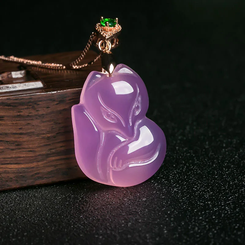 Natural Purple Agate Fox Penda - огляд і ціна Men Accessories Jewellery