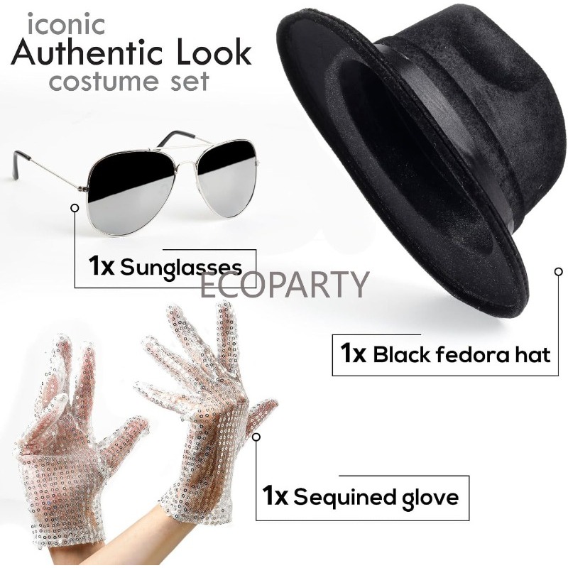 Pop King Jackson Costume Acces - огляд і ціна Men'S Accessories In The 80S