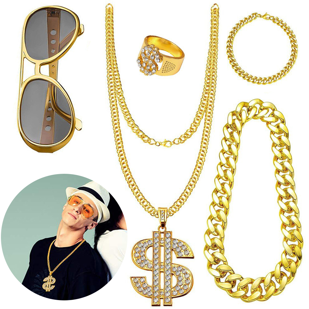 80s 90s Hip Hop Costume Kit fo - огляд і ціна Men'S Accessories In The 80S
