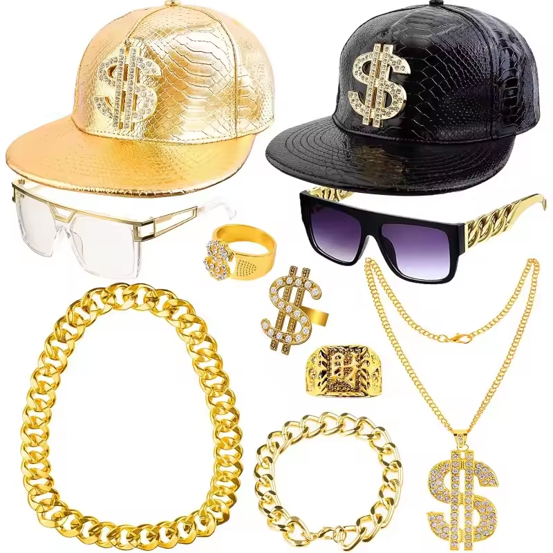80s 90s Hip Hop Costume Kit fo - огляд і ціна Men'S Accessories In The 80S