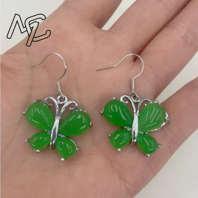 S925 Silver Green Jade Butterf - огляд і ціна Men Accessories Jewellery