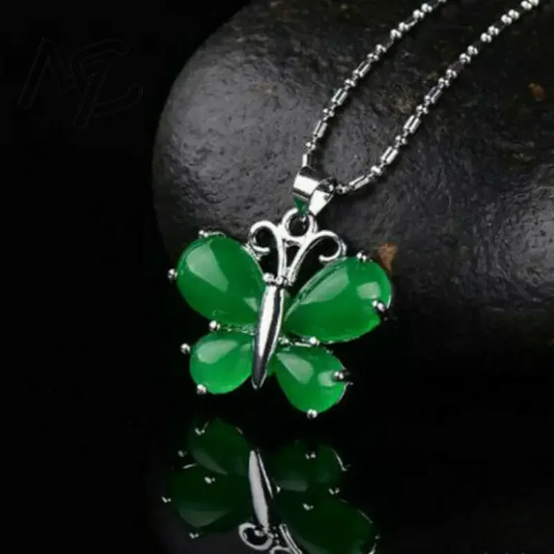 S925 Silver Green Jade Butterf - огляд і ціна Men Accessories Jewellery