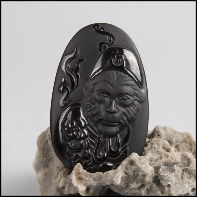Natural Obsidian Sun WuKong Pe - огляд і ціна Men Accessories Jewellery