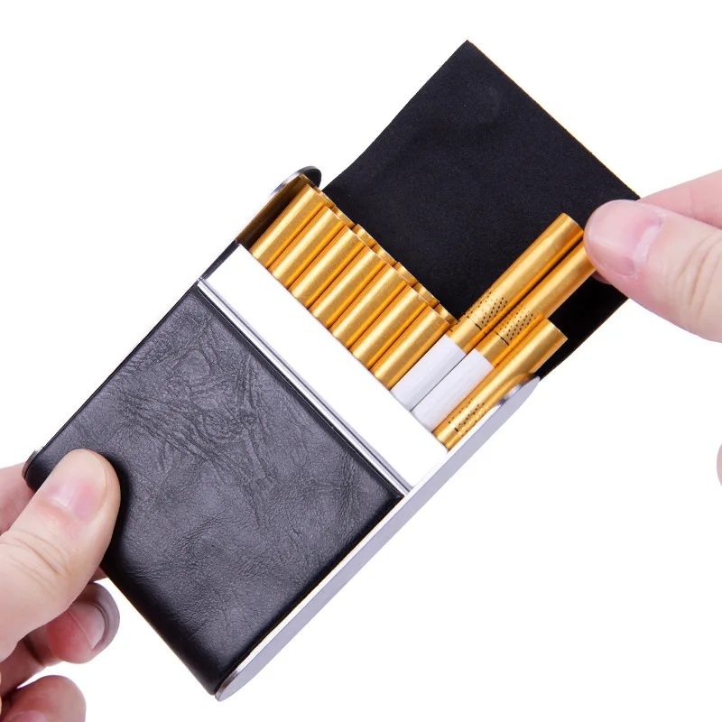 Leather Metal Cigarette Case,  - огляд і ціна Men Accessories Usa